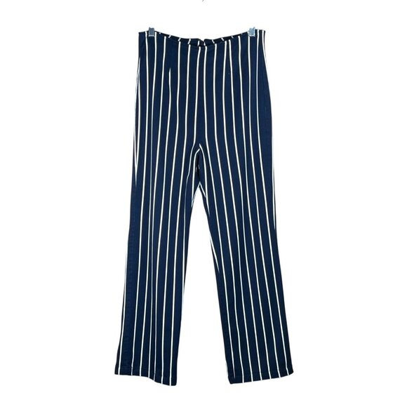 Reformation Trouser Pants Stretch Stripped Cropped Leg Size 10 - Picture 6 of 14